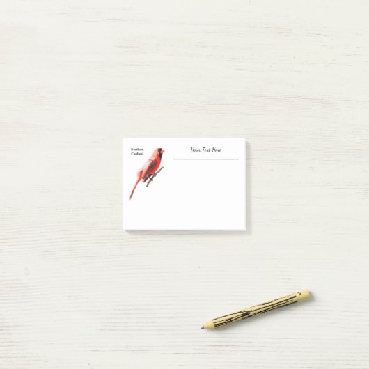 noordelijke kardinaal post-it® notes (Op bureau)