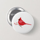 noordelijke kardinaal ronde button 5,7 cm (Voorkant /achterkant)
