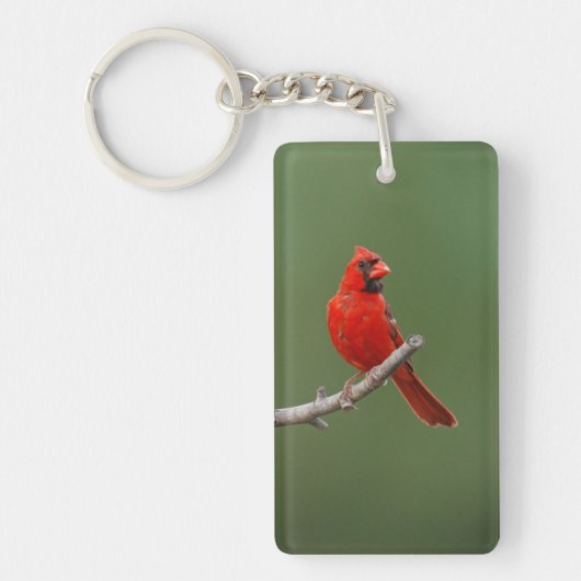 noordelijke kardinaal sleutelhanger (Voorkant)
