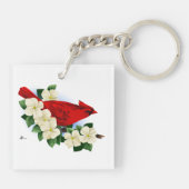 Noordelijke Kardinaal Sleutelhanger (Achterkant)
