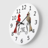 Noordelijke kardinaal SongBird Grote Klok (Hoek)