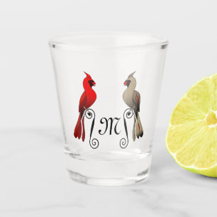 Noordelijke kardinaal SongBird Shot Glas