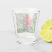 Noordelijke kardinaal - staatsobligatie voor vogel shot glas (Achterkant)