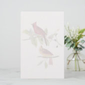 noordelijke kardinaal van Audubon Briefpapier (Staand voorkant)