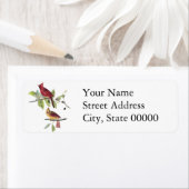 noordelijke kardinaal van Audubon Etiket (Insitu)