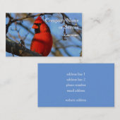 Noordelijke kardinaal visitekaartje (Voorkant / Achterkant)