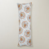 Noordelijke Kardinaal Vliegen In Sneeuw Originele  Lichaamskussen (Achterkant (Verticaal))