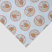 Noordelijke Kardinaal Vliegen In Sneeuw Originele  Tissuepapier (Detail)