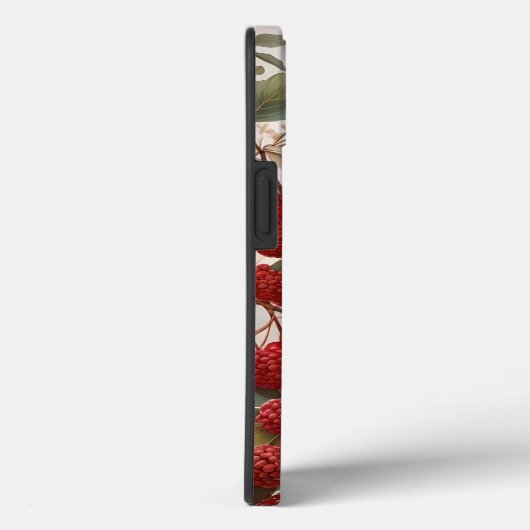 Noordelijke Kardinaal Vogel Rode Bessen Case-Mate iPhone Case (Achterkant / Rechts)