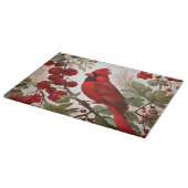 Noordelijke Kardinaal Vogel Rode Bessen Snijplank (Hoek)