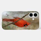 Noordelijke Kardinaal Vogel Schilderij Custom Name Case-Mate iPhone Case (Achterkant (horizontaal))