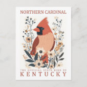 Noordelijke Kardinaal Vogel van Kentucky Briefkaart (Voorkant)