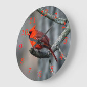 Noordelijke Kardinaal Vogel Wandklok (Hoek)