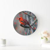 Noordelijke Kardinaal Vogel Wandklok (Huis)