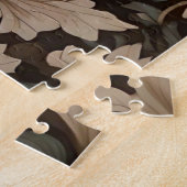 Noordelijke kardinaal vogel William Morris geïnspi Legpuzzel (Zijkant)