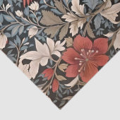 Noordelijke kardinaal vogel William Morris geïnspi Tissuepapier (Detail)