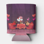 Noordelijke Kardinaal Vogels Diner Datum Blikjeskoeler (Achterkant)