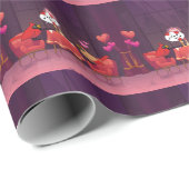 Noordelijke Kardinaal Vogels Diner Datum Cadeaupapier (Rol Hoek)