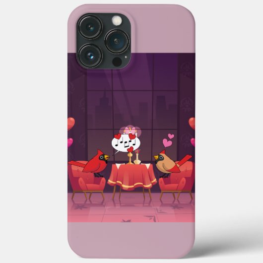 Noordelijke Kardinaal Vogels Diner Datum Case-Mate iPhone Case (Achterkant)