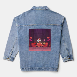 Noordelijke Kardinaal Vogels Diner Datum Denim Jacket