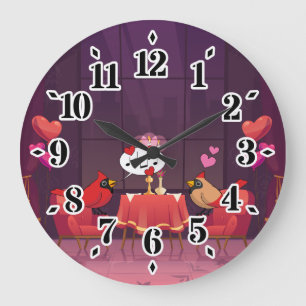 Noordelijke Kardinaal Vogels Diner Datum Grote Klok