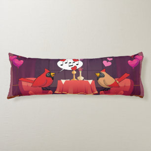 Noordelijke Kardinaal Vogels Diner Datum Lichaamskussen