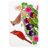 Noordelijke Kardinaal Vogels Premium Magnet Magneet (Verticaal)