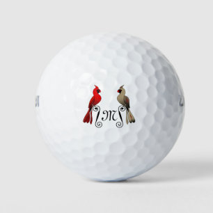 Noordelijke Kardinaal Zangvogel Golfballen