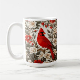 Noordelijke Kardinaalvogel Mooie Bloem Koffiemok