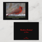 Noordelijke Kardinale ATC Visitekaartje (Voorkant / Achterkant)