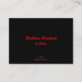 Noordelijke Kardinale ATC Visitekaartje (Achterkant)