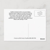 Noordelijke Kardinalen Briefkaart (Achterkant)