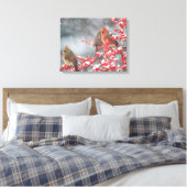 Noordelijke Kardinalen | Marion, Illinois Canvas Afdruk (Insitu (Slaapkamer))