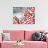 Noordelijke Kardinalen | Marion, Illinois Canvas Afdruk (Insitu (Woonkamer))