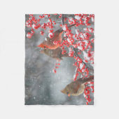 Noordelijke Kardinalen | Marion, Illinois Fleece Deken (Voorkant)