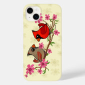 Noordelijke kardinalen op Blossom Branch Case-Mate iPhone Case (Achterkant)