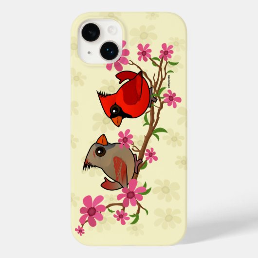 Noordelijke kardinalen op Blossom Branch Case-Mate iPhone Case (Achterkant)