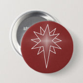 Noordelijke kerstkerstButton, rood Ronde Button 7,6 Cm (Voorkant /achterkant)