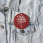 Noordelijke kerstkerstButton, rood Ronde Button 7,6 Cm (In situ)