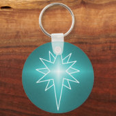 Noordelijke kerstkerstSleutelhanger, Blauwgroen Sleutelhanger (Voorkant)