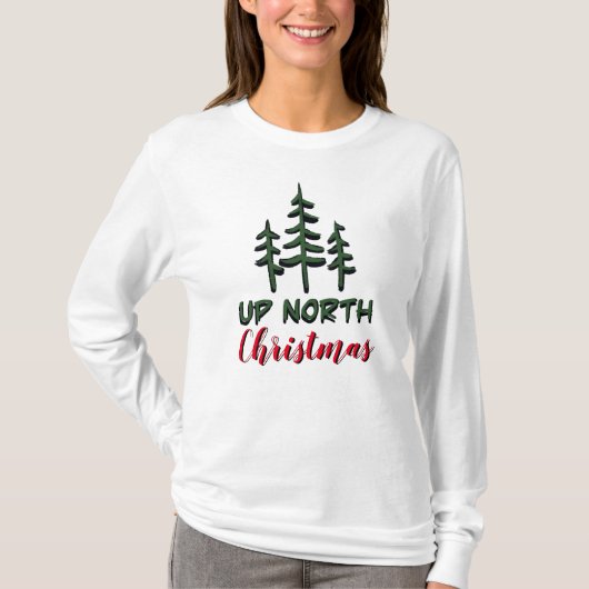 Noordelijke Kerstmis | Drangreens T-shirt (Voorkant)