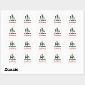 Noordelijke Kerstmis | rustige evergreens Ronde Sticker (Vel)