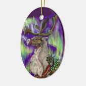 Noordelijke kerstversiering keramisch ornament (Links)