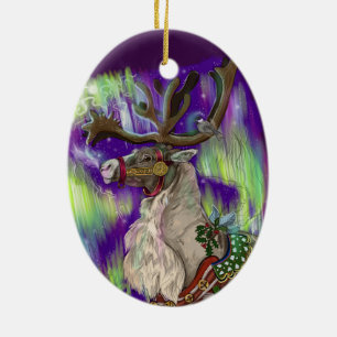 Noordelijke kerstversiering keramisch ornament