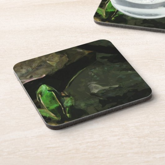 Noordelijke kikker op het eiland Rocks Abstract Bier Onderzetter (Linkerzijde)