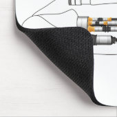 Noordelijke kleine pijpen mousepad muismat (Hoek)