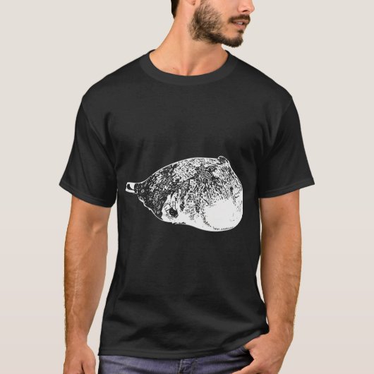 Noordelijke Kogelvis Witte Print T-shirt (Voorkant)