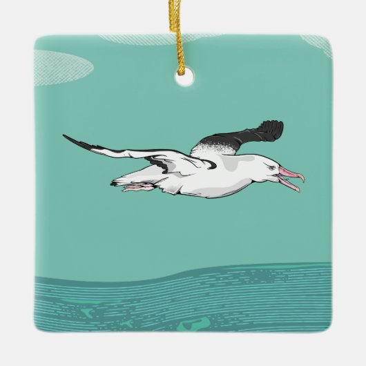 Noordelijke koninklijke albatros toroa keramisch ornament (Voorkant)