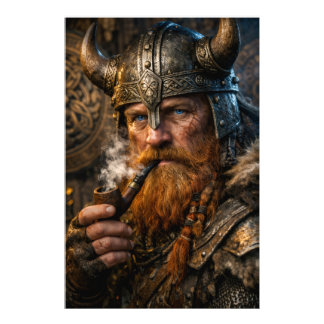 Noordelijke krijger in winterlicht foto afdruk