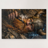Noordelijke krijger in winterlicht legpuzzel (Horizontaal)